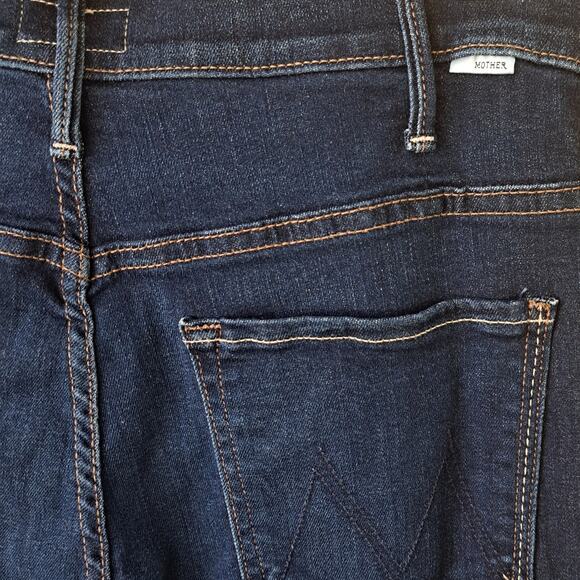 MOTHER The Hustle Roller Sneak High Waist Wide Leg Jeans Size 30 Off Limits Dark - Picture 14 of 15